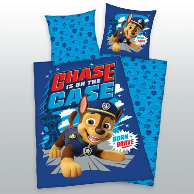 Abbildung von Kinderbettwäsche 135x200cm Paw Patrol Hunde Drachen Ritter, Herding, Renforcé, 2 teilig, Chase, Marshall, Skye, Rubble, Zuma und Everest, mit Knopfleiste