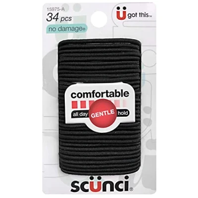Abbildung von Scunci No Damage Small Elastics, Black 34 Count per pack (1 Pack)