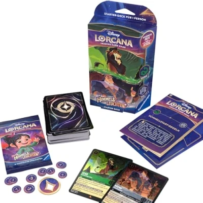 Abbildung von Ravensburger Sammelkarte Disney Lorcana Himmelsleuchten: Smaragd &amp; Stahl Starter Deck Deutsch