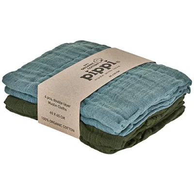 Abbildung von Pippi Musselintuch 4er Pack, Lead