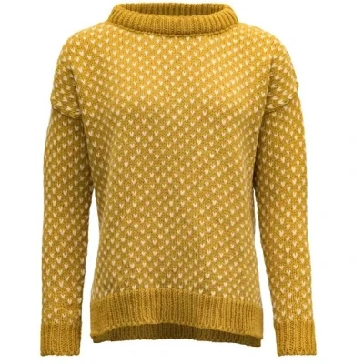 Abbildung von Devold of Norway Nordsjö Sweater W Damen (Gelb S ) Laufshirts