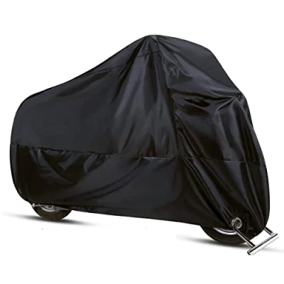 Abbildung von ANFTOP Winterfest Motorradabdeckung, Motorrad Abdeckplane Motorradgarage Wasserdicht 210D Dicker Stoff Schutzhülle Motorradplanen XL