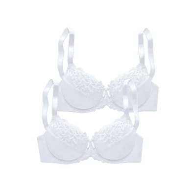 Abbildung von petite fleur Bügel BH (Packung, 2 Stück) mit elastischer Spitze, Dessous