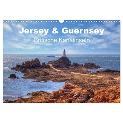 Abbildung von Jersey &amp; Guernsey britische Kanalinseln (Wandkalender 2025 DIN A3 quer), CALVENDO Monatskalender