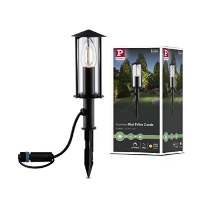 Abbildung von Paulmann LED Gartenleuchte &quot;Poller&quot;, 1 flammig, Leuchtmittel E14 wechselbar, E14, IP44 2W 24V Anthrazit