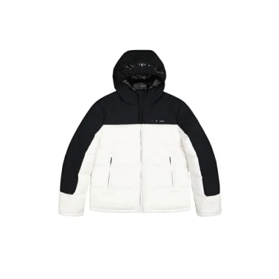 Abbildung von Champion Icons Hooded Jacket Winterjacke, Herren, Größe: Large, White/black