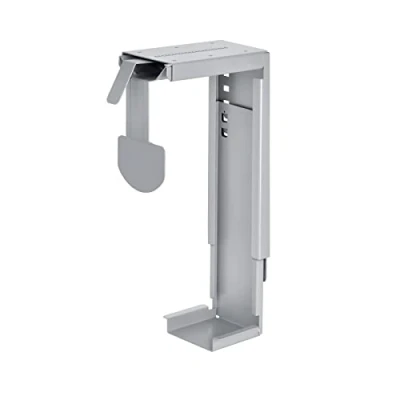 Abbildung von Eisnhauer PC Halter Claw, verstellbare Computer Halterung für Verschiedene Gehäusegrößen, zur Montage unter dem Schreibtisch (Silber)