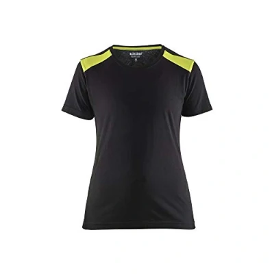 Abbildung von Blaklader 347910429933S Damen T Shirt, Schwarz/Gelb, Größe S