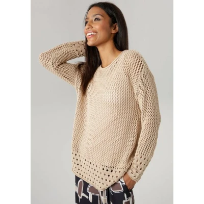 Abbildung von Aniston SELECTED Strickpullover, in Netzoptik