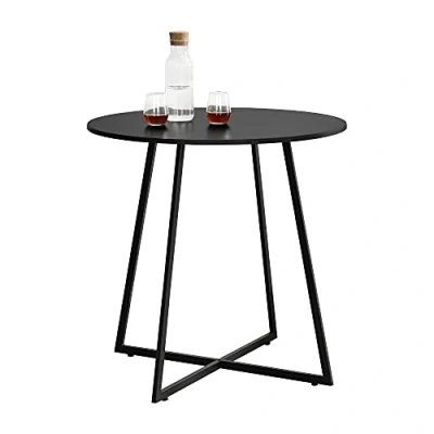 Abbildung von en.casa Küchentisch, »Vaggeryd« 78x80cm mit Metallgestell Schwarz