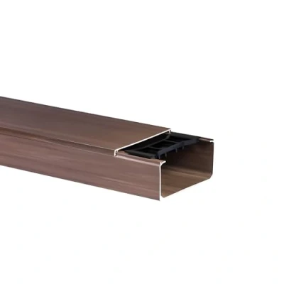 Abbildung von 10m KOMIB Kabelkanal/Kabelkanäle/Kabelführung Verschiedene Größen und Farben Schraubbar 5 x 2m Stangen (Braun Holz Design, 90 40 mm)