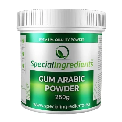 Abbildung von Special Ingredients Gummi Arabicum Pulver (Acacia Pulver) 250g (Deutsche Etiketten und Anleitungen)