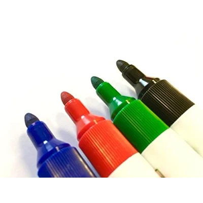 Abbildung von 10pcs Whiteboard Drywipe Flip Chart Marker Pens Bullet Tip 4 Assorted Colours
