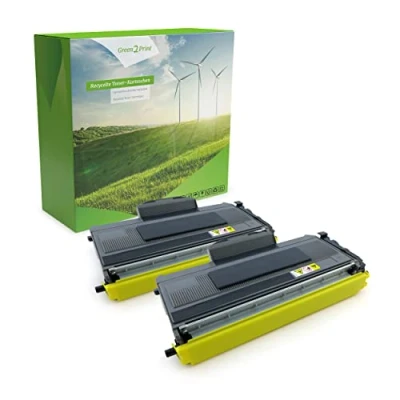 Abbildung von Green2Print Toner Doppelpack, 2 Kartuschen 2X 2600 Seiten ersetzt Brother TN 2120 passend für DCP7030, DCP7040, DCP7045N, HL2140, HL2150N, HL2170W, MFC7320, MFC7440N, MFC7840W