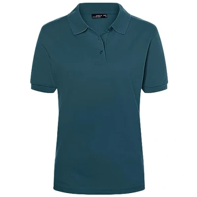 Abbildung von James &amp; Nicholson Damenpolo Classic Feines Piqué Poloshirt mit gestrickten Bündchen Farbe: Petrol Grösse: XXL