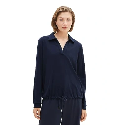 Abbildung von TOM TAILOR Damen 1039779 Polo Sweatshirt, 10668 sky Captain Blue, M