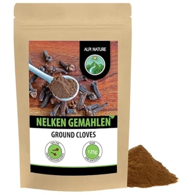 Abbildung von Nelken gemahlen (125g), Gewürznelken Pulver schonend gemahlen, 100% naturrein und getrocknet