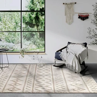 Abbildung von ELLE DECORATION Hochflor Teppich &quot;Itinerance&quot;, rechteckig, Hochflor, Shaggy, flauschig, weich, Langflor, modern, Hoch Tief Effekt