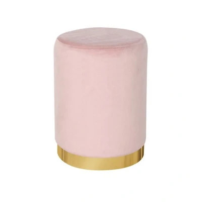 Abbildung von HTI Living Hocker Reese Fußhocker Polsterhocker Sitzzylinder Rosa