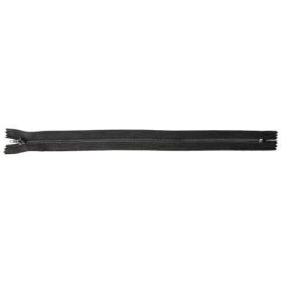 Abbildung von Trimz 30 cm Langer schwarzer Einwege Endanschlag Reißverschluss mit 4 mm Zähnen, 10 Stück, Polyester
