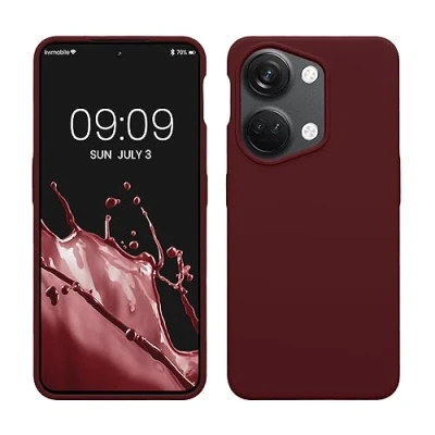 Abbildung von kwmobile Hülle kompatibel mit OnePlus Nord 3 5G Silikon Handy Case Handyhülle weiche Oberfläche kabelloses Laden Tawny Red