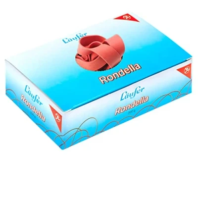 Abbildung von Läufer 51242 Rondella Gummibänder 200 x 17 mm, Durchmesser 125 mm breite Gummiringe, 500 g Schachtel, rot