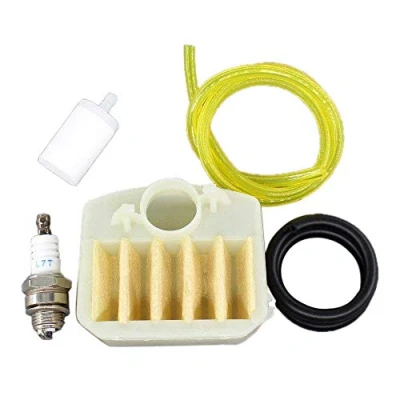 Abbildung von AISEN Luftfilter Benzinfilter Zündkerze für Husqvarna 340 345 346 346XP 350 351 353 Motorsäge Kettensäge 537024003