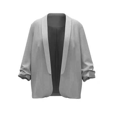 Abbildung von Pieces Curve Pcboss Blazer, Damen, Größe: 48, Light grey melange