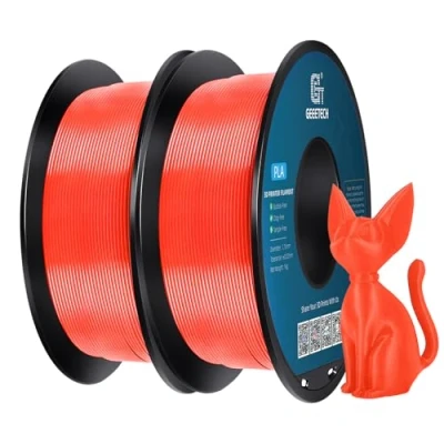Abbildung von GEEETECH PLA Filament neue Rot, 2x1kg Spule für 3d Drucker