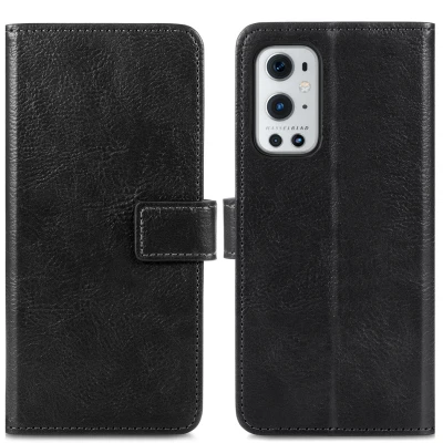 Abbildung von OnePlus 9 Pro Hülle Kunstleder iMoshion Klapphülle Handyhülle Schwarz