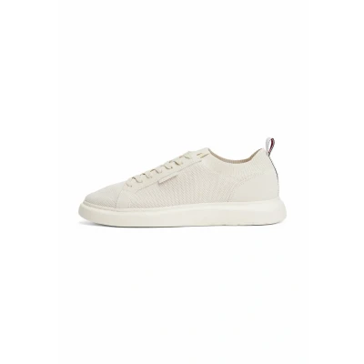 Abbildung von Tommy Hilfiger LIGHT CUPSOLE KNIT SEASONAL Plateausneaker, Freizeitschuh, Halbschuh, Schnürschuh mit Logoschriftzug