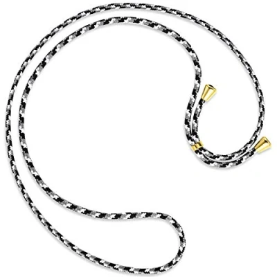 Abbildung von mtb more energy® Ersatz Band für Handykette Camouflage weiß inklusive Endkappen (Gold) hochwertige Austausch Kordel Seil Kette