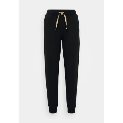 Abbildung von BOSS Stripe Pants CUFF Nachtwäsche Hose, Damen, Größe: Large, Black