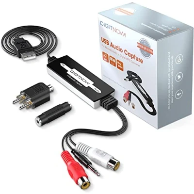 Abbildung von DIGITNOW! USB 2.0 Audio Grabber Converter for Vinyl Cassette to Digital MP3 Support Mac and Windows 10/8.1/8/7 / Vista/XP