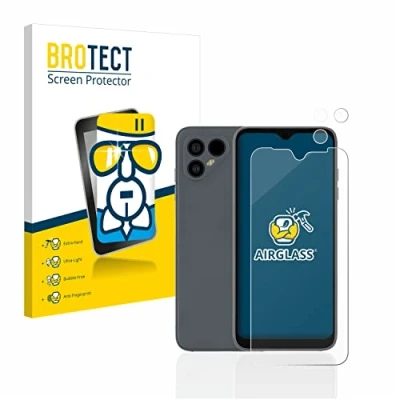 Abbildung von BROTECT Schutzglas für Fairphone 4 (Display+Kamera) Schutzfolie Panzer Folie Glas [Extrem Kratzfest 9H, Anti Fingerprint, Ultra Transparent]