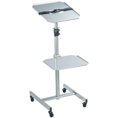 Abbildung von General Office Beamerwagen: Variabler Profi Projektor Wagen mit 2 Ablage Ebenen (Beamertisch, Beamerständer, Notebookständer)