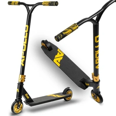 Abbildung von Apollo Stuntscooter Hawk Scooter für Erwachsene, Jugendliche und Kinder ab 6 Jahren, extra breite Trittfläche &amp; stabiler Lenker