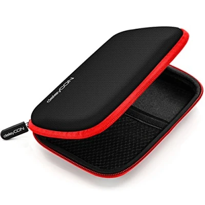 Abbildung von deleyCON Festplattentasche Case für 2,5 Zoll&quot; HDD SSD 2 Fächer