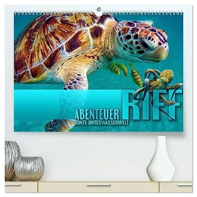 Abbildung von Abenteuer Riff bunte Unterwasserwelt (hochwertiger Premium Wandkalender 2025 DIN A2 quer), Kunstdruck in Hochglanz