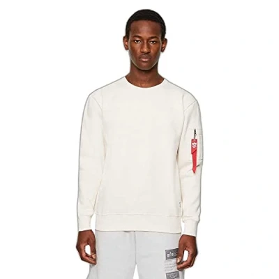 Abbildung von Alpha Industries Dragon Sweatshirt, Herren, Größe: Large, Jetstream white