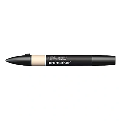 Abbildung von Winsor &amp; Newton 0203628 ProMarker Professioneller Layoutmarker 2 Spitzen, fein breit für Zeichnungen, Design Layouts Creme Blass