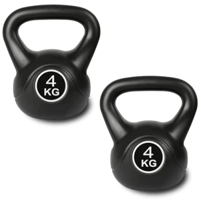 Abbildung von HAC24 Kettlebell Kugelhantel Schwunghantel Rundgewicht Fitness Kugelgewicht, 4kg Schwarz