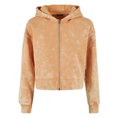 Abbildung von Urban Classics Towel Washed Sweatjacke, Damen, Größe: Large, Paleorange
