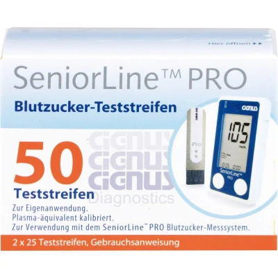 Abbildung von Seniorline Pro Blutzucker teststreifen Cignus