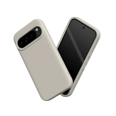 Abbildung von RhinoShield Case kompatibel mit [Pixel 9/9 Pro] SolidSuit Stoßdämpfende &amp; schlanke Schutzhülle Premium Finish 3.5 Meter Fallschutz Sandbeige