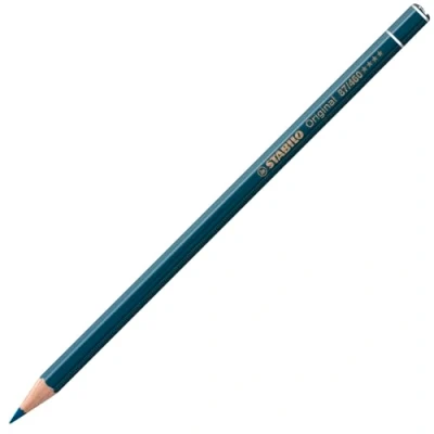 Abbildung von 12 x Stabilo Dünnkern Buntstift Original türkis bläulich