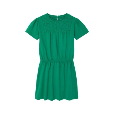 Abbildung von vertbaudet Minikleid Mädchen Kleid mit Makramee Details
