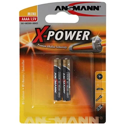 Abbildung von AAAA Alkaline Batterie LR61 41,5 x 8,3mm im 2er Pack