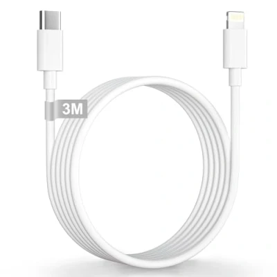 Abbildung von USB C Lightning Kabel 3M [MFi Zertifiziert], Lang iPhone Ladekabel Schnellladekabel Handy für Apple 14/13/12/11/X/XS/XR/8/7/6/SE, iPad Pro/Air/Mini, AirPods