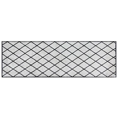 Abbildung von Zala Living Home Fußmatte für Innen und Außen 50x150cm Fussmatte Schmutzfangmatte Modernes Design Türmatte Waschbar &amp; Wetterfest, rutschfest Eingangsbereich Außenbereich Scale Schwarz